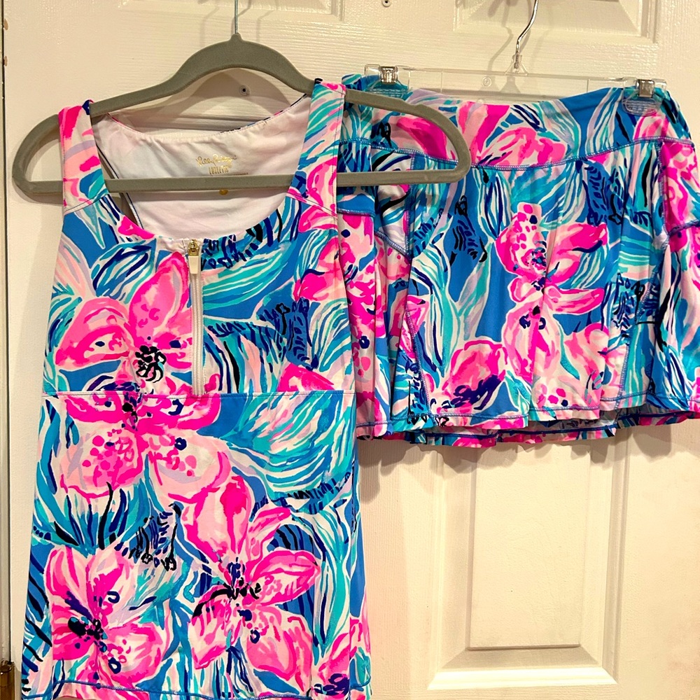 Lilly Pulitzer Luxletics tank top with skort.